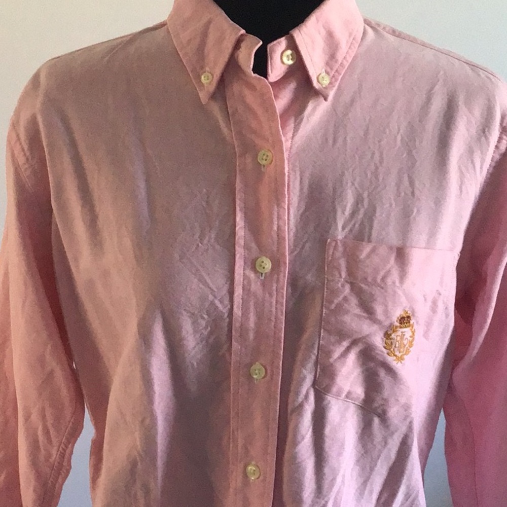 Ralph Lauren Pink Dress Shirt with Crest